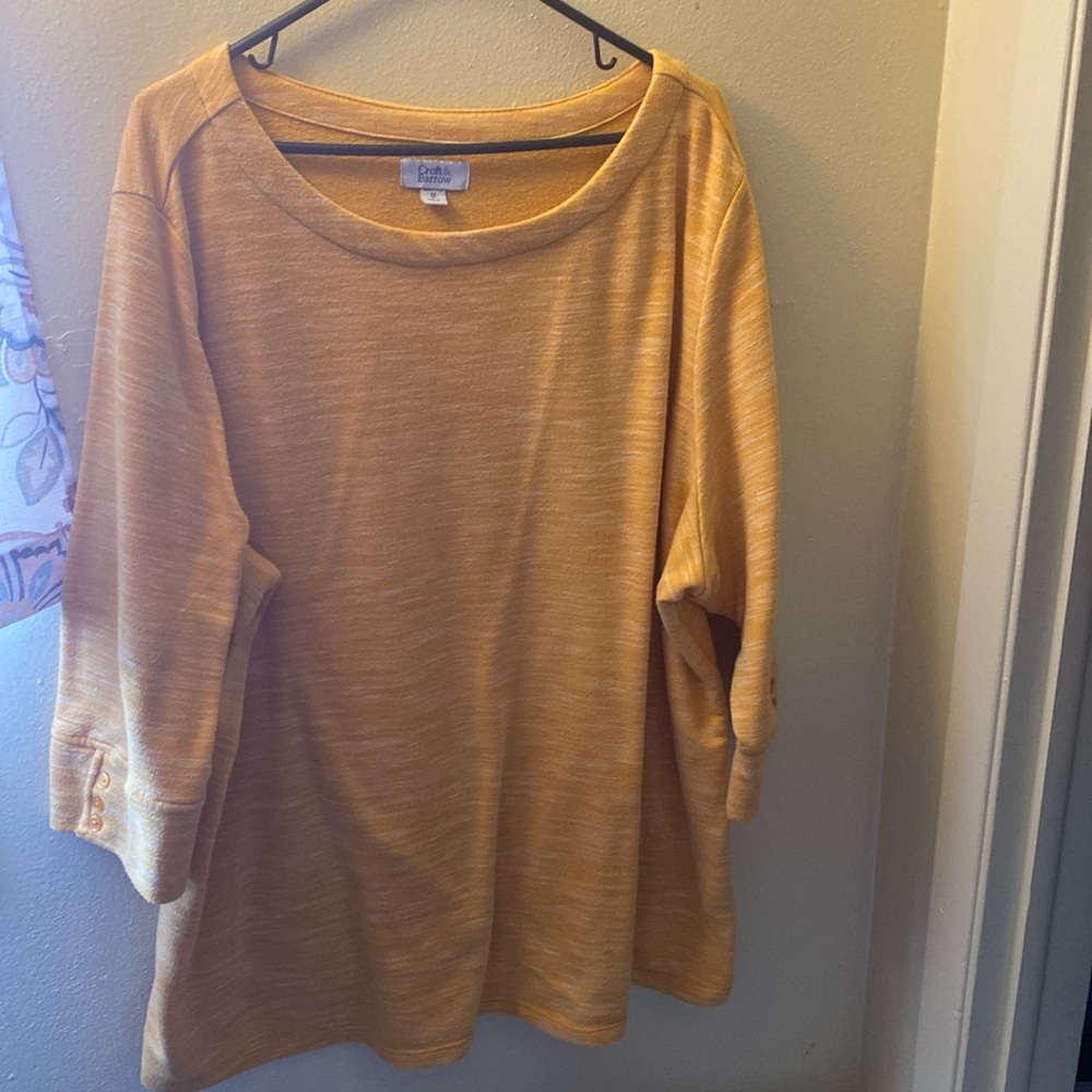 Yellow 3/4 sleeve sweater